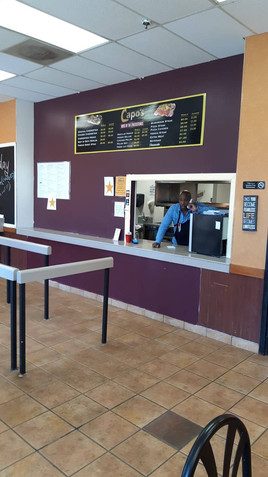 Capo Steaks | restaurant | 10509 St Clair Ave, Cleveland, OH 44108, USA | 2167213219 OR +1 216-721-3219