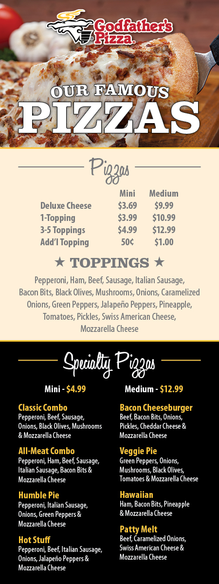 Godfathers Pizza Express | meal delivery | 2974 Lenwood Rd #9571, Barstow, CA 92311, USA | 7602534093 OR +1 760-253-4093