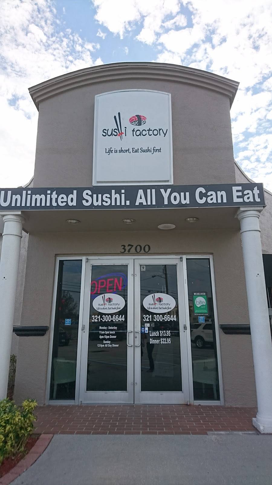 Sushi Factory | restaurant | 3700 N Wickham Rd, Melbourne, FL 32935, USA | 3213006644 OR +1 321-300-6644