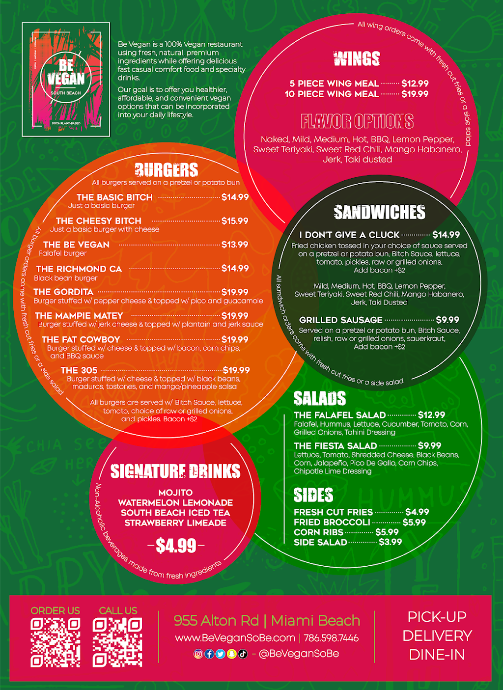 Be Vegan South Beach | restaurant | 955 Alton Rd, Miami Beach, FL 33139, USA | 7865987446 OR +1 786-598-7446