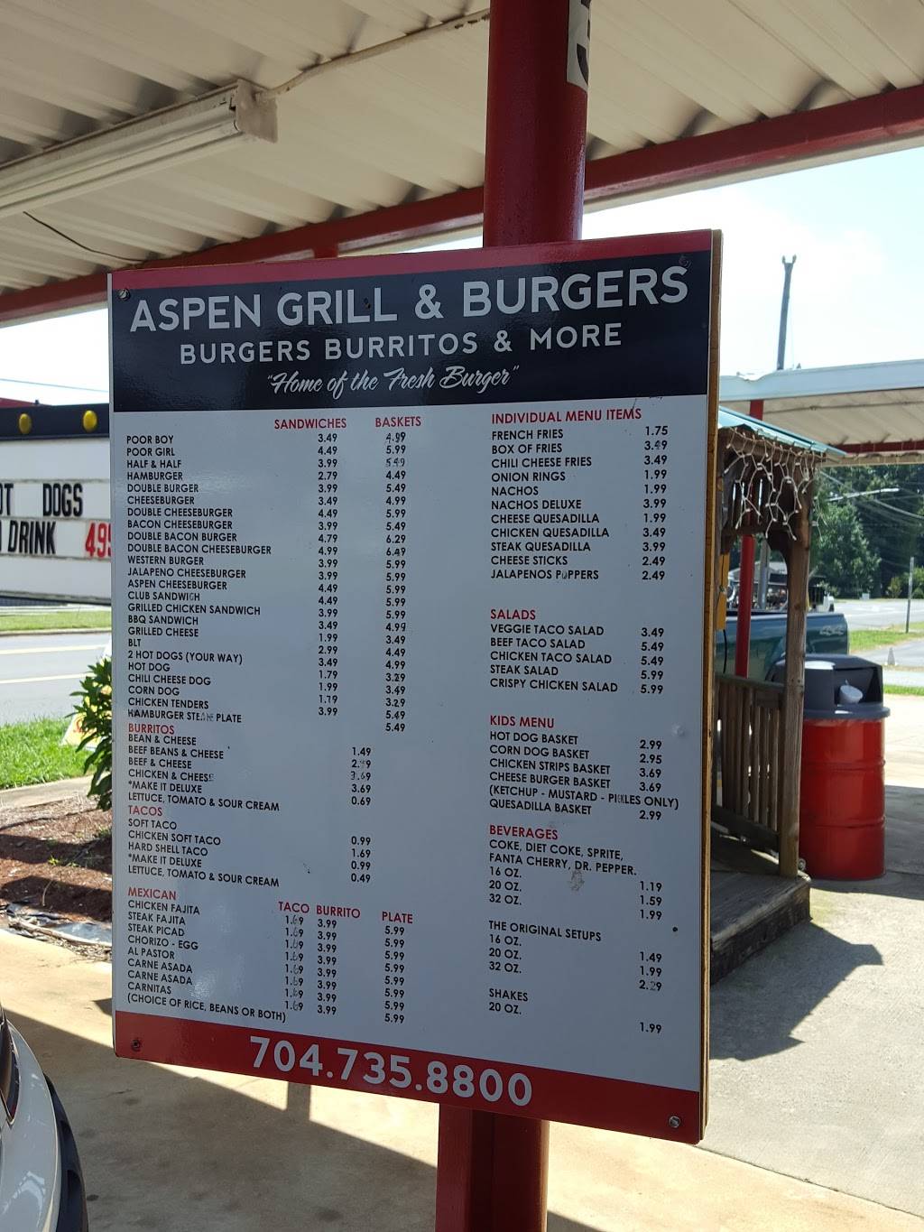 Aspen Grill | restaurant | 2511 N Aspen St, Lincolnton, NC 28092, USA | 7047358800 OR +1 704-735-8800
