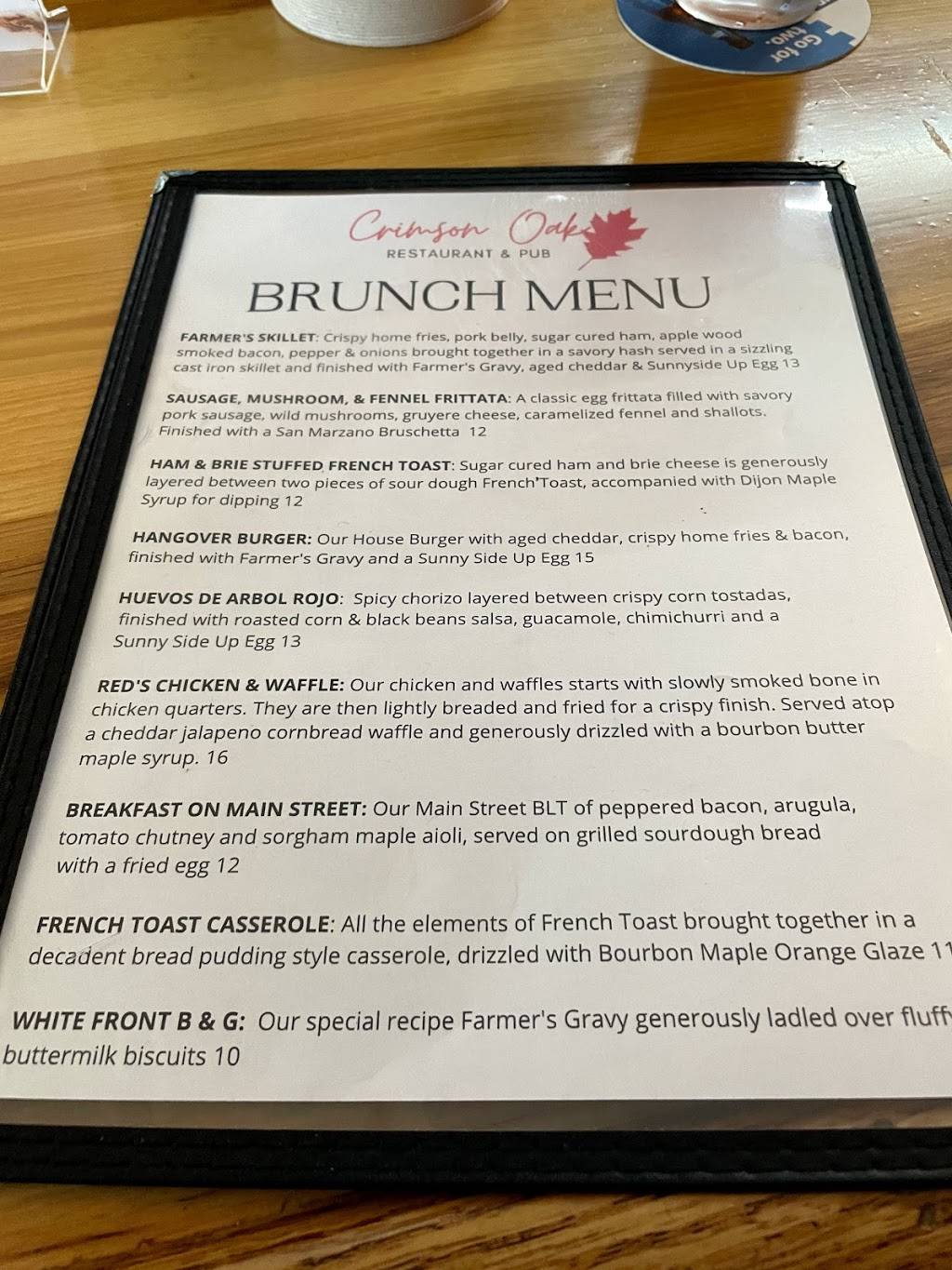 Crimson Oak Restaurant & Pub | restaurant | 51 N Madison Ave, North Vernon, IN 47265, USA | 8123526969 OR +1 812-352-6969