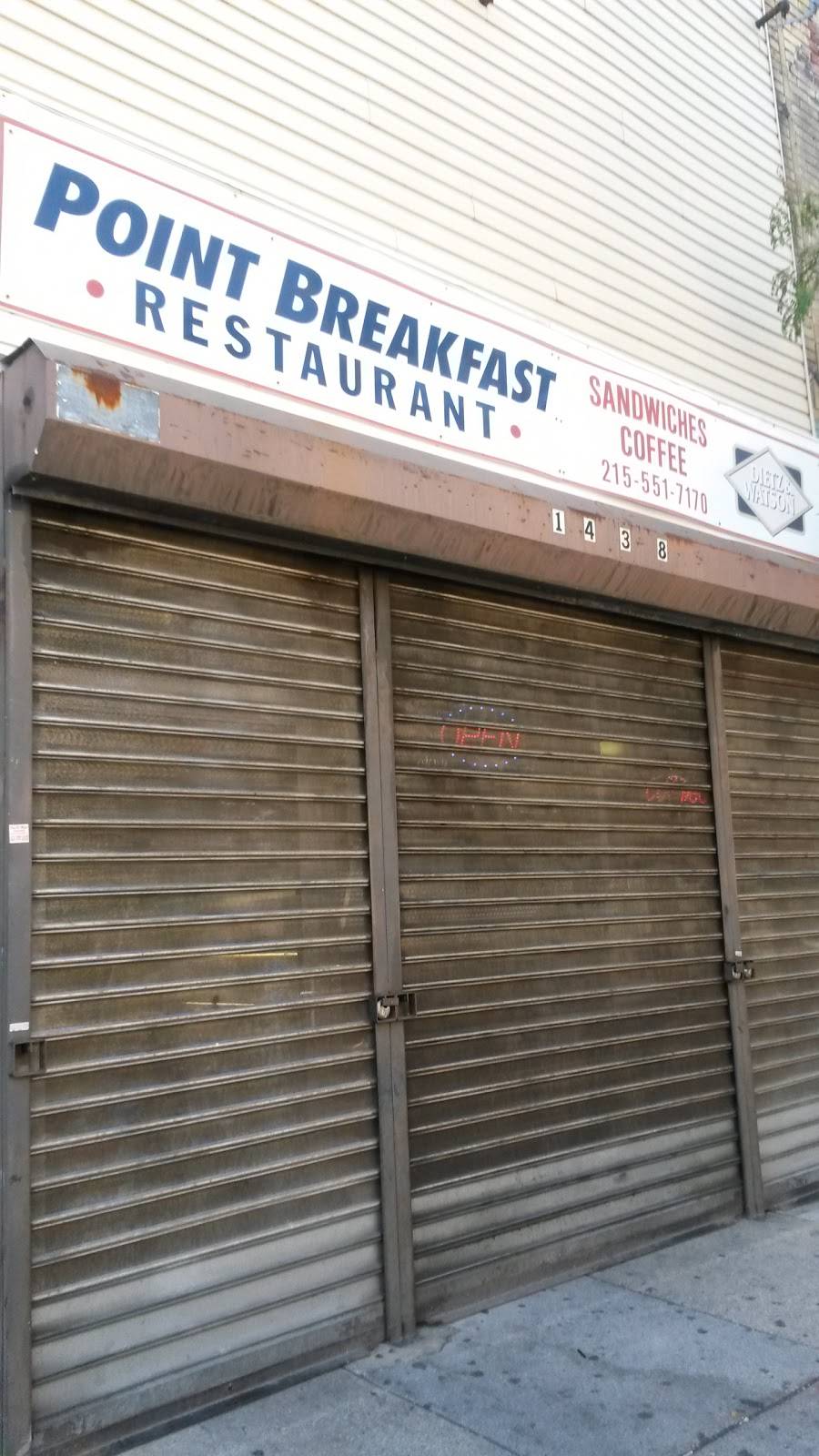 Point Breakfast Restaurant | restaurant | 1438 Point Breeze Ave, Philadelphia, PA 19146, USA | 2155517170 OR +1 215-551-7170