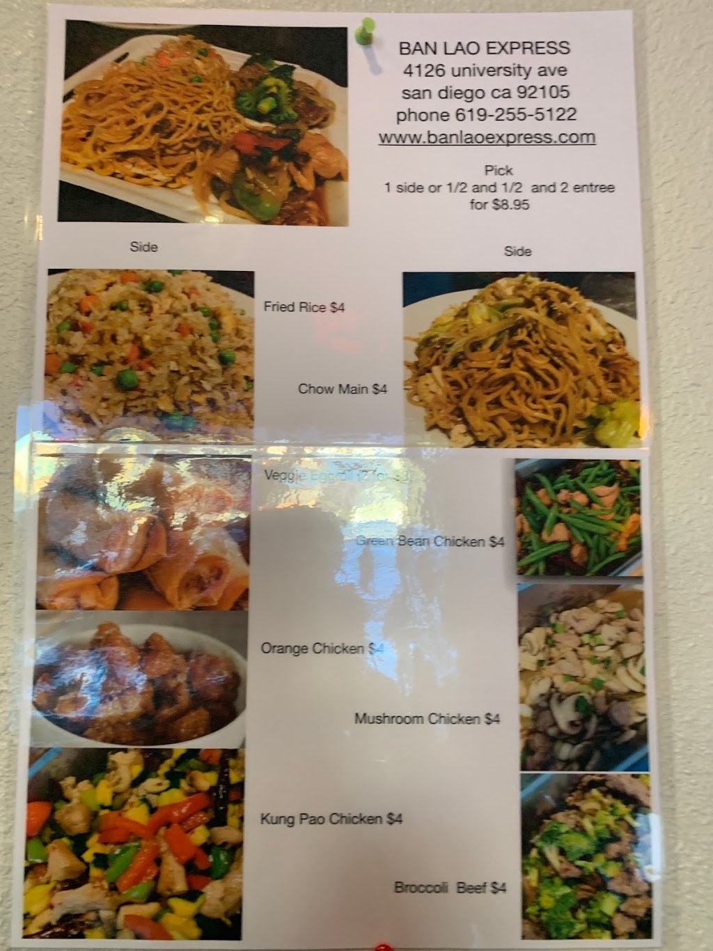 Ban Lao express | restaurant | 4126 University Ave, San Diego, CA 92105, USA | 6192555122 OR +1 619-255-5122