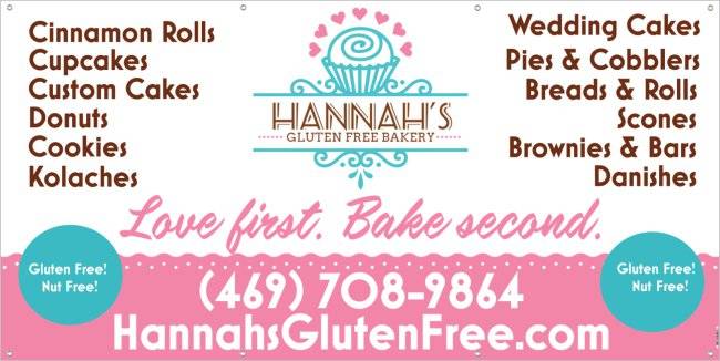 Hannahs Gluten Free Bakery | bakery | 1830 Range Dr #102, Mesquite, TX 75149, USA | 4697089864 OR +1 469-708-9864
