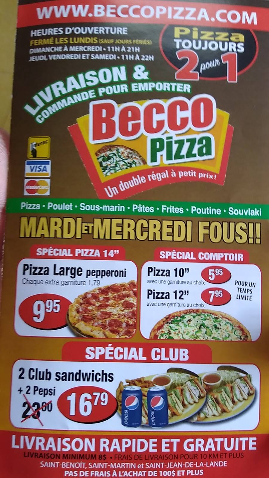 Becco Pizza | restaurant | 9150 Boulevard Lacroix, Saint-Georges, QC G5Y 5P4, Canada | 4182289899 OR +1 418-228-9899