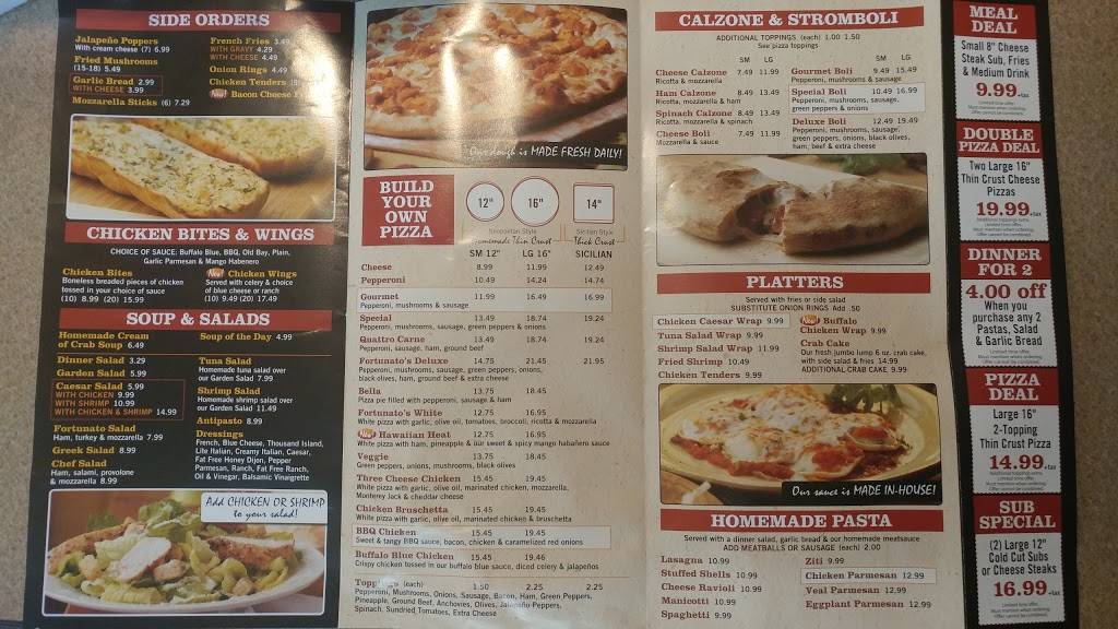 Fortunato Brothers Pizza | restaurant | 3101 Emmorton Rd, Abingdon, MD 21009, USA | 4105691100 OR +1 410-569-1100