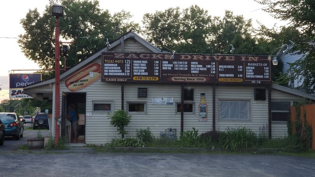 Zacks Drive In | restaurant | 152 River St, Hudson Falls, NY 12839, USA | 5187932366 OR +1 518-793-2366