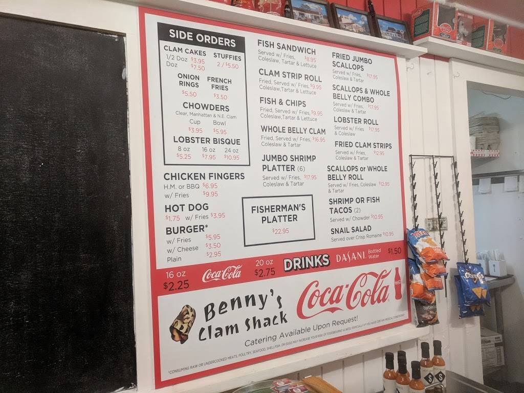 Bennys Clam Shack | restaurant | 58 High St, South Kingstown, RI 02879, USA | 4013639632 OR +1 401-363-9632