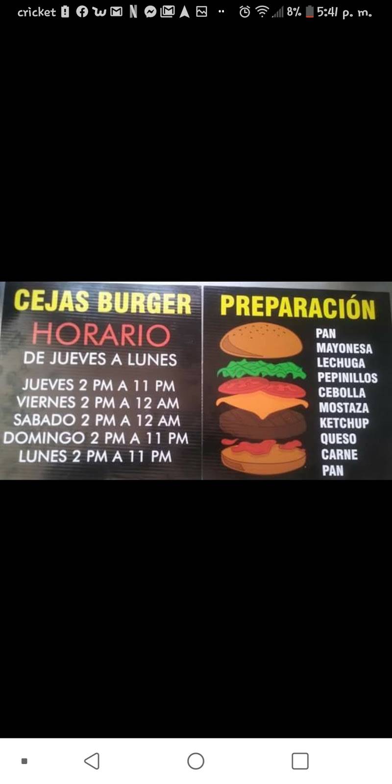CEJAS BURGERS | meal takeaway | 1101 Westway Blvd, Canutillo, TX 79835, USA | 5752225271 OR +1 575-222-5271