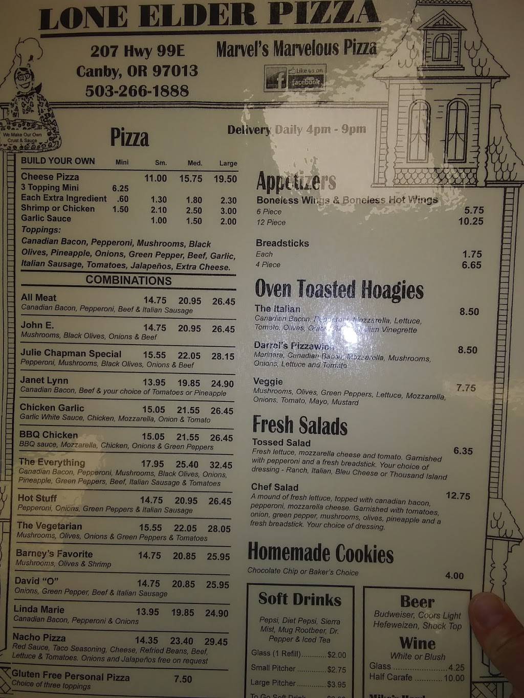 Lone Elder Pizza | restaurant | 207 SW 1st Ave, Canby, OR 97013, USA | 5032661888 OR +1 503-266-1888