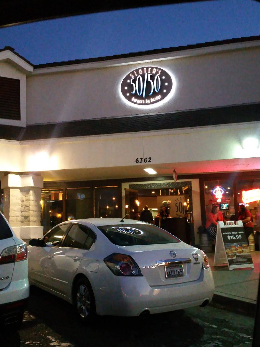 Slaters 50/50 | restaurant | 6362 E Santa Ana Canyon Rd, Anaheim, CA 92807, USA | 7146028115 OR +1 714-602-8115