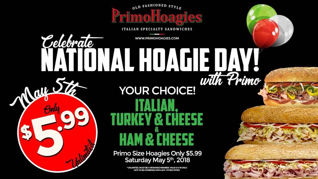 PrimoHoagies | meal takeaway | 1437 Rock Springs Rd, Bel Air, MD 21014, USA | 4435675551 OR +1 443-567-5551