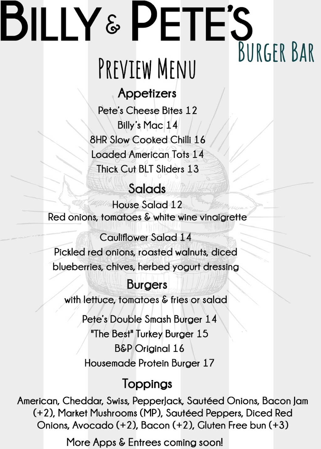 Billy & Petes Burger Bar | restaurant | 2118 Boston Post Rd, Larchmont, NY 10538, USA | 9143411534 OR +1 914-341-1534