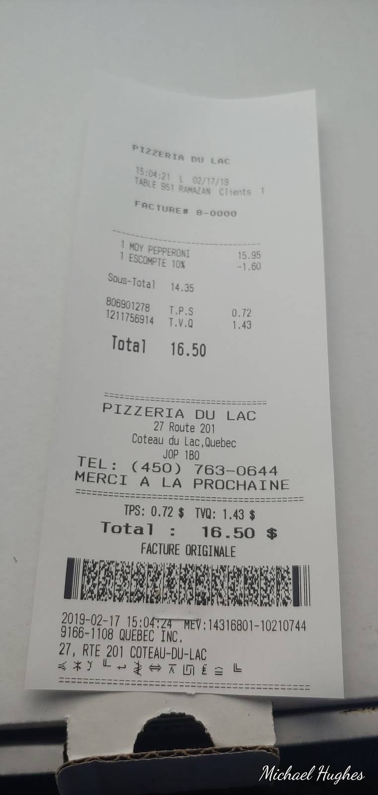 Pizzeria Du Lac | restaurant | 27 QC-201, Coteau-du-Lac, QC J0P 1B0, Canada | 4507630644 OR +1 450-763-0644