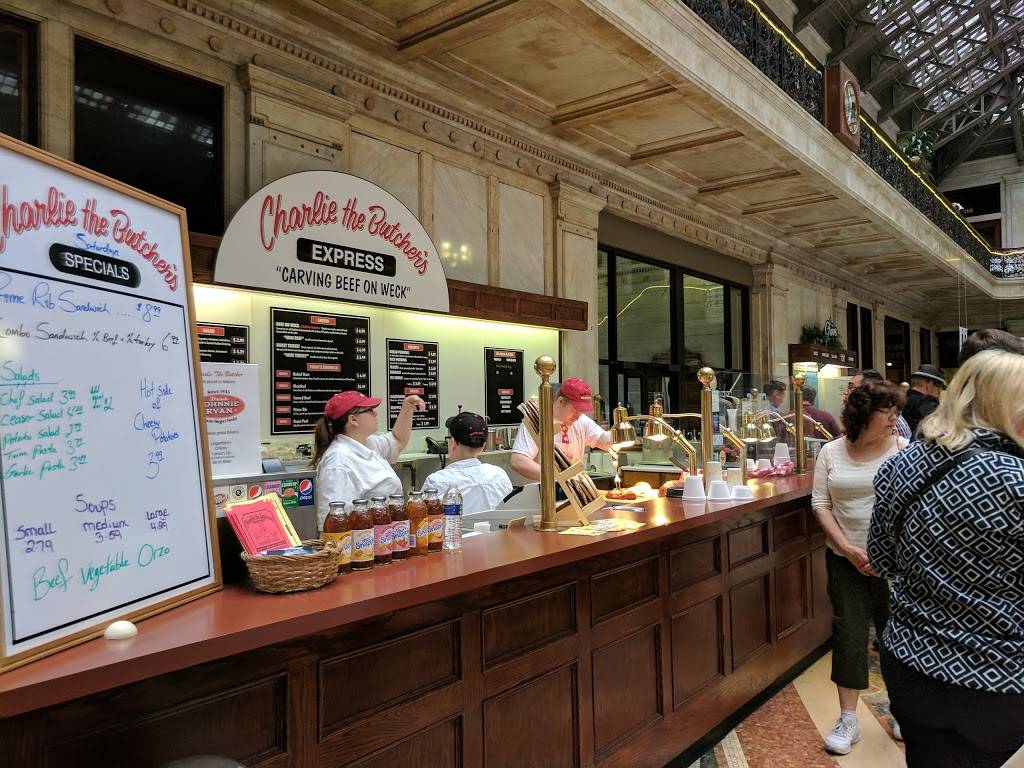 Charlie the Butchers Express Ellicott Square | restaurant | 295 Main St, Buffalo, NY 14203, USA | 7168558646 OR +1 716-855-8646