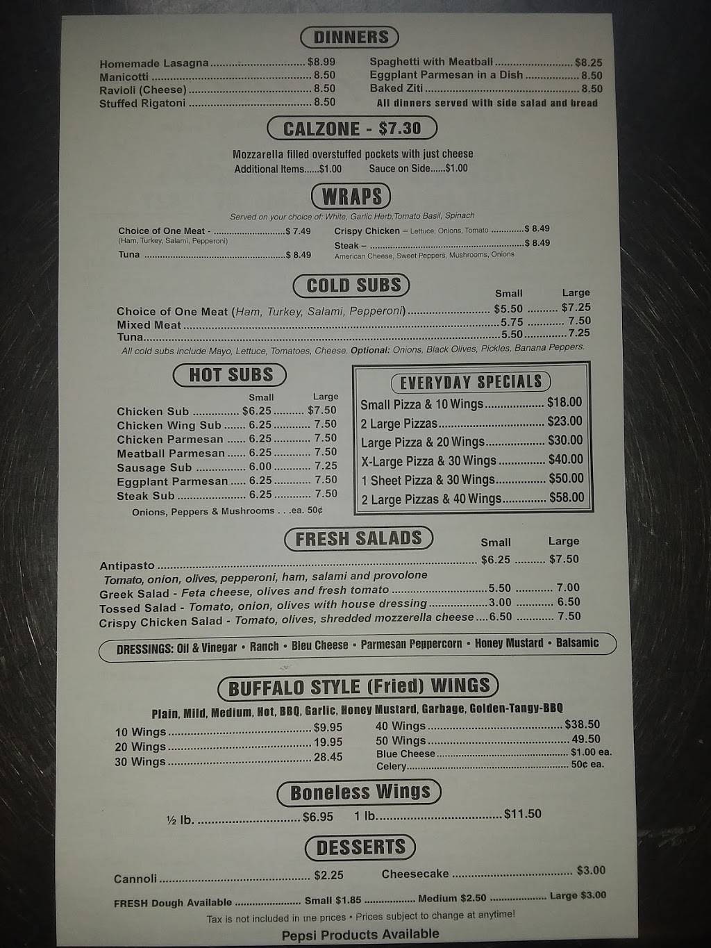 Giovannis big cheese pizzeria oneida ny | restaurant | 118 Phelps St, Oneida, NY 13421, USA | 3153633344 OR +1 315-363-3344