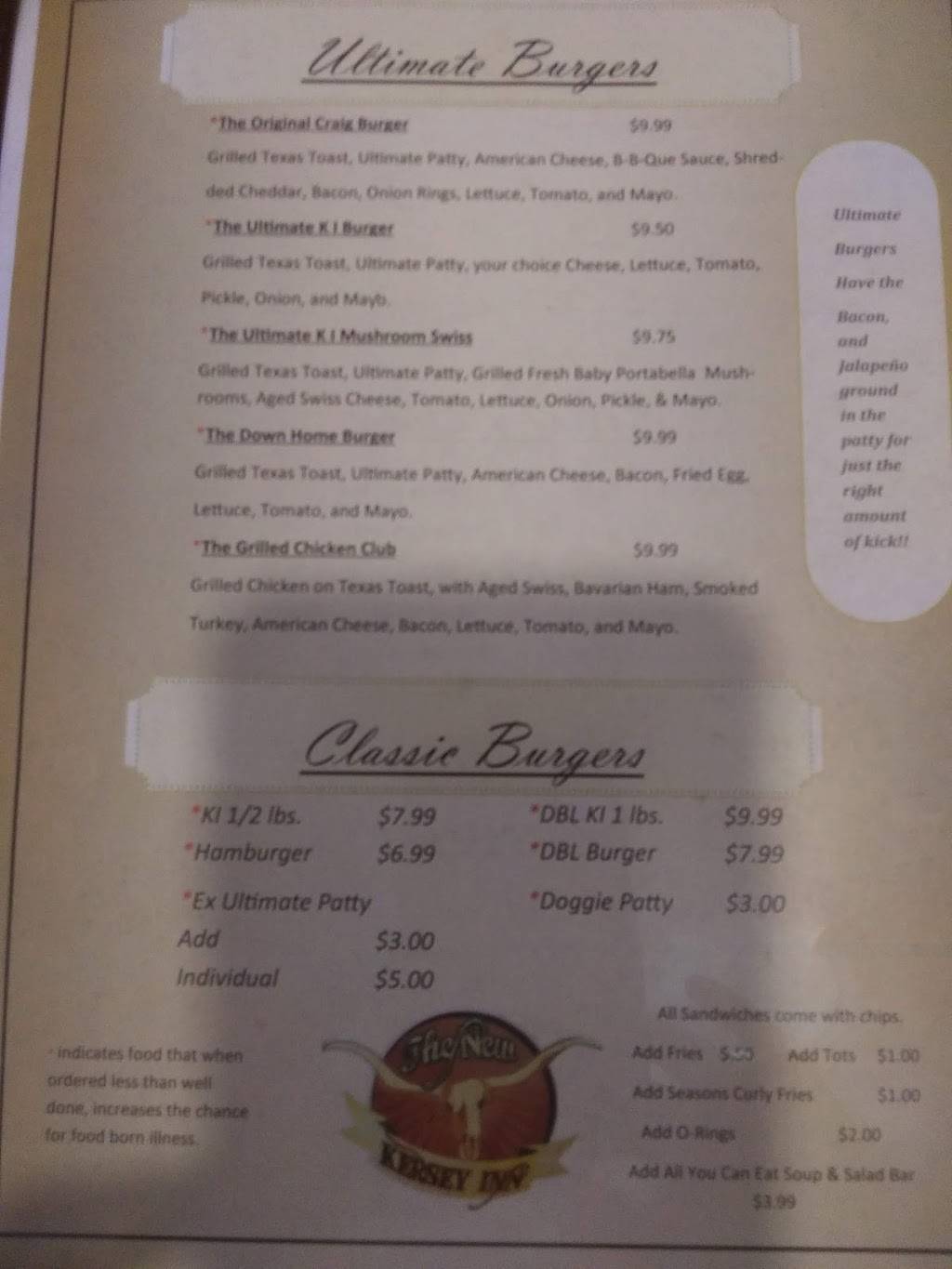 The New Kersey Inn | restaurant | 106 Hill St, Kersey, CO 80644, USA | 9703522676 OR +1 970-352-2676