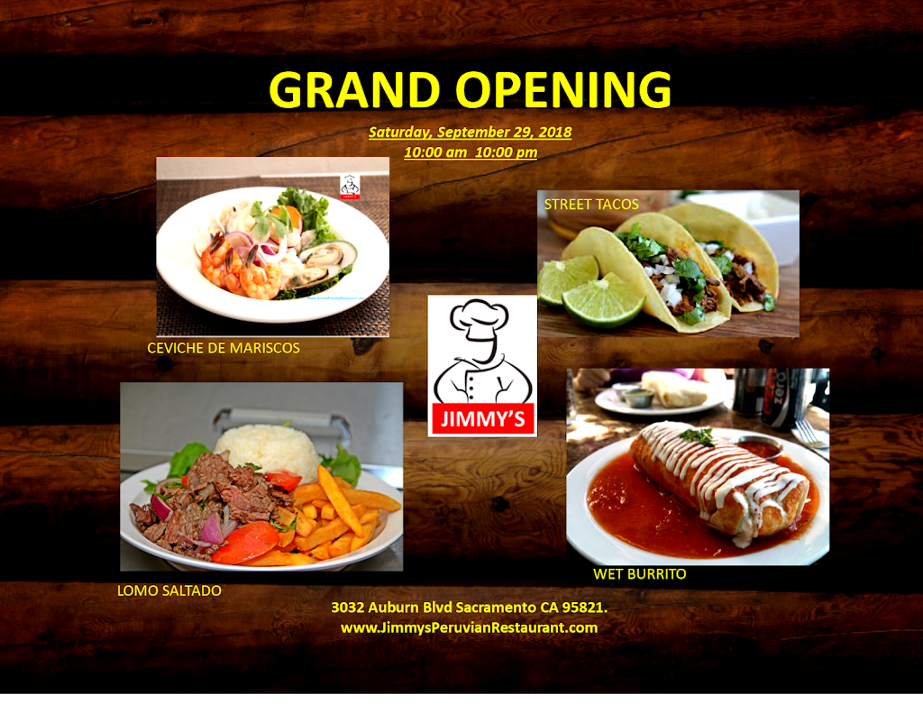 Jimmys Peruvian Restaurant & Catering | restaurant | 3032 Auburn Blvd, Sacramento, CA 95821, USA | 9166705280 OR +1 916-670-5280