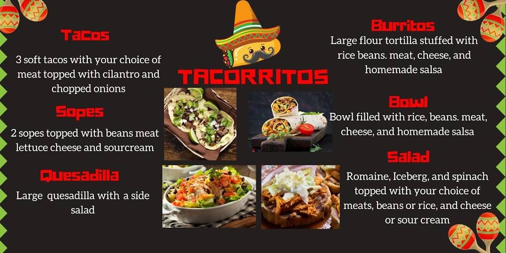 Tacorritos | restaurant | 16 Church Ave SW Suite 109, Roanoke, VA 24011, USA | 5405667001 OR +1 540-566-7001