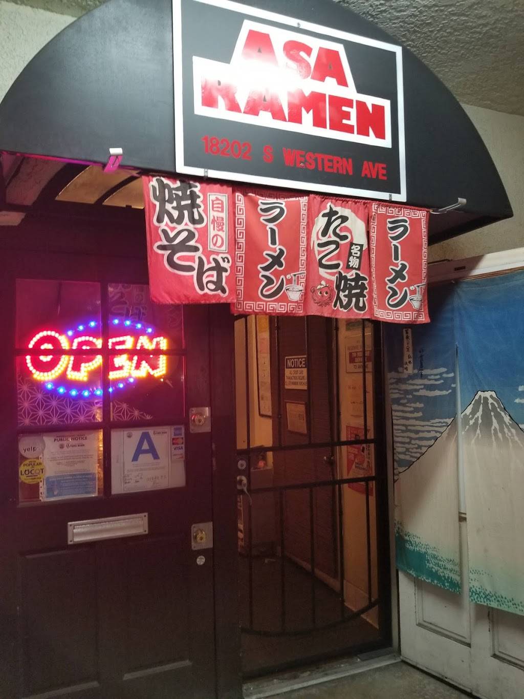 Asa Ramen | restaurant | 18202 S Western Ave, Gardena, CA 90248, USA | 3107691010 OR +1 310-769-1010