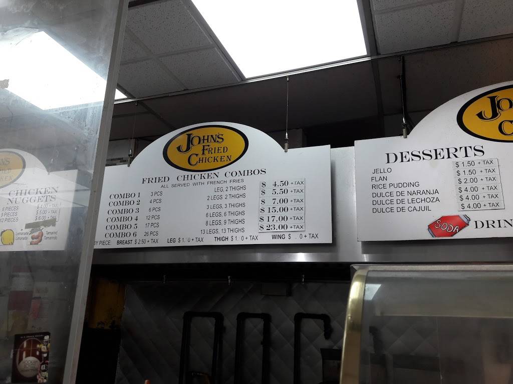 Johns Fried Chicken | restaurant | 512 W 207th St, New York, NY 10034, USA | 2125676489 OR +1 212-567-6489