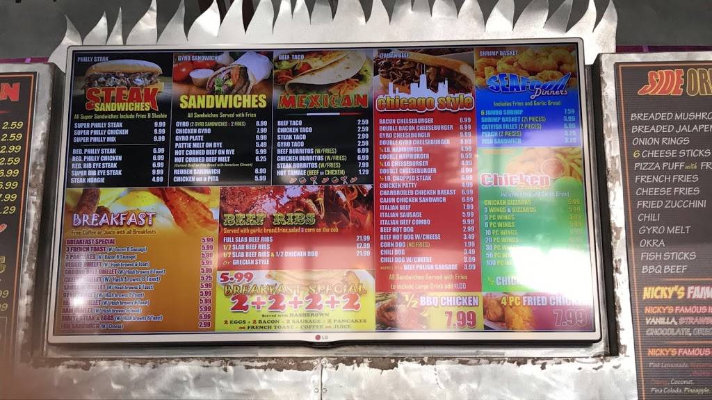 Nickys Gyros | restaurant | 7005 S Stony Island Ave, Chicago, IL 60649, USA | 7732564976 OR +1 773-256-4976