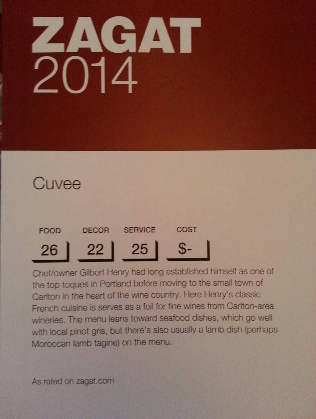 Cuvee Restaurant | restaurant | 214 W Main St, Carlton, OR 97111, USA | 5038526555 OR +1 503-852-6555