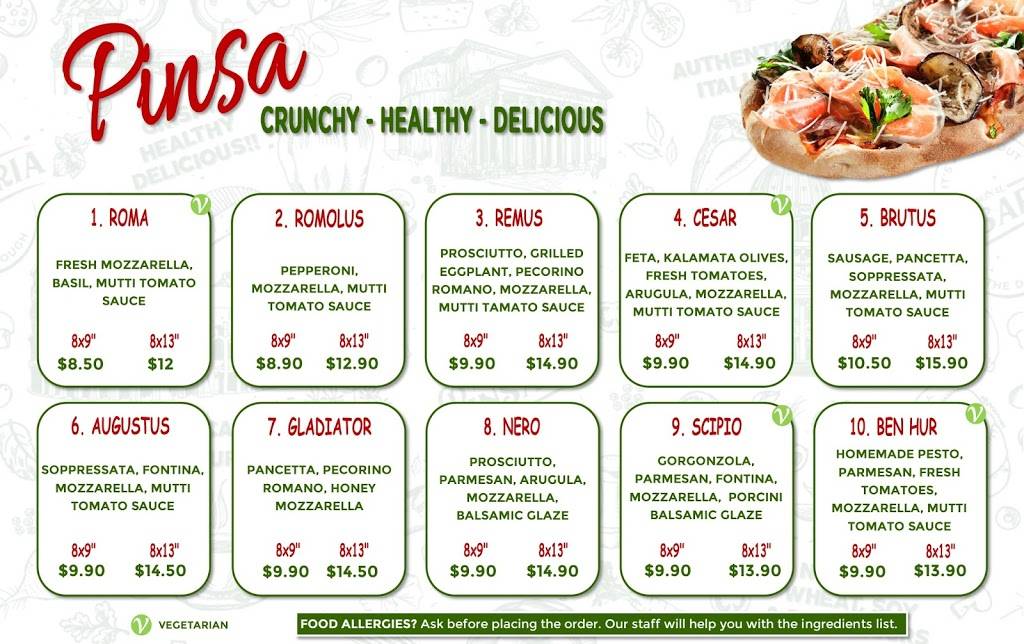 The Original Pinsaria | restaurant | 211 N Veterans Pkwy, Bloomington, IL 61704, USA | 3098261822 OR +1 309-826-1822