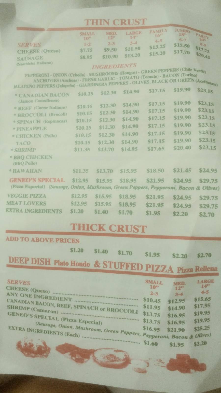 Pizza By Geneos | meal delivery | 2945 W 59th St, Chicago, IL 60629, USA | 7739251631 OR +1 773-925-1631