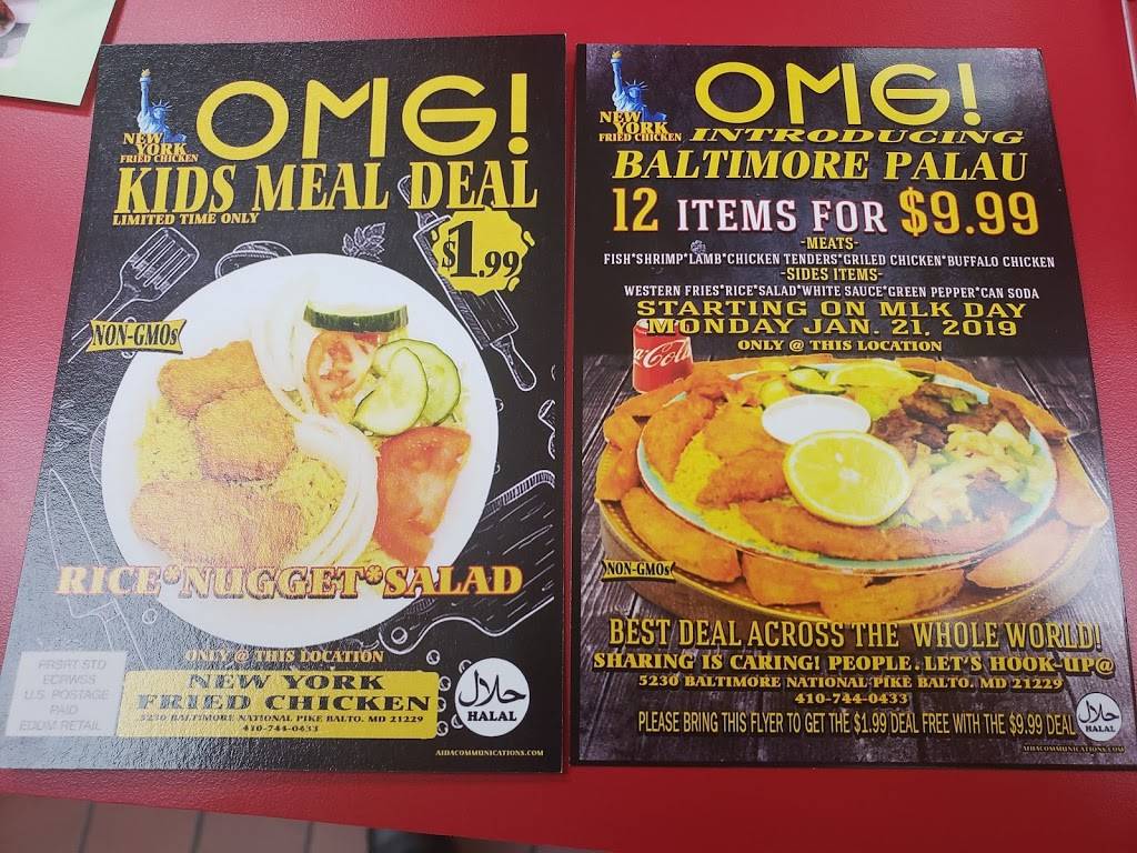 New York Fried Chicken | restaurant | 5230 Baltimore National Pike, Baltimore, MD 21229, USA | 4107440433 OR +1 410-744-0433