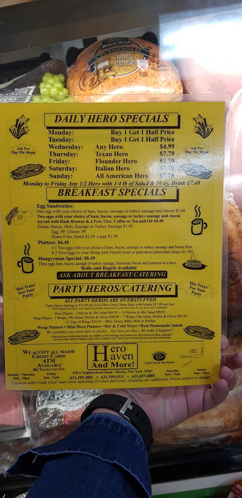 Hero Haven Pizza & more | restaurant | 478 Neighborhood Rd, Shirley, NY 11967, USA | 6313993802 OR +1 631-399-3802