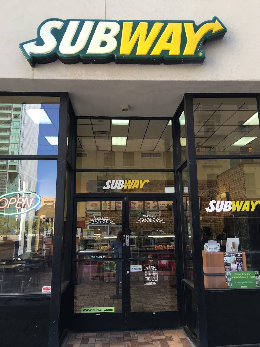 Subway | restaurant | 144 N Central Ave, Phoenix, AZ 85004, USA | 6022719866 OR +1 602-271-9866