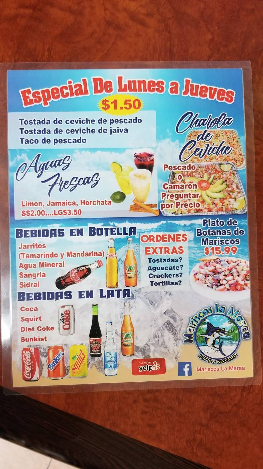 Mariscos la Marea | restaurant | 7312 Pacific Blvd, Huntington Park, CA 90255, USA | 3235831437 OR +1 323-583-1437