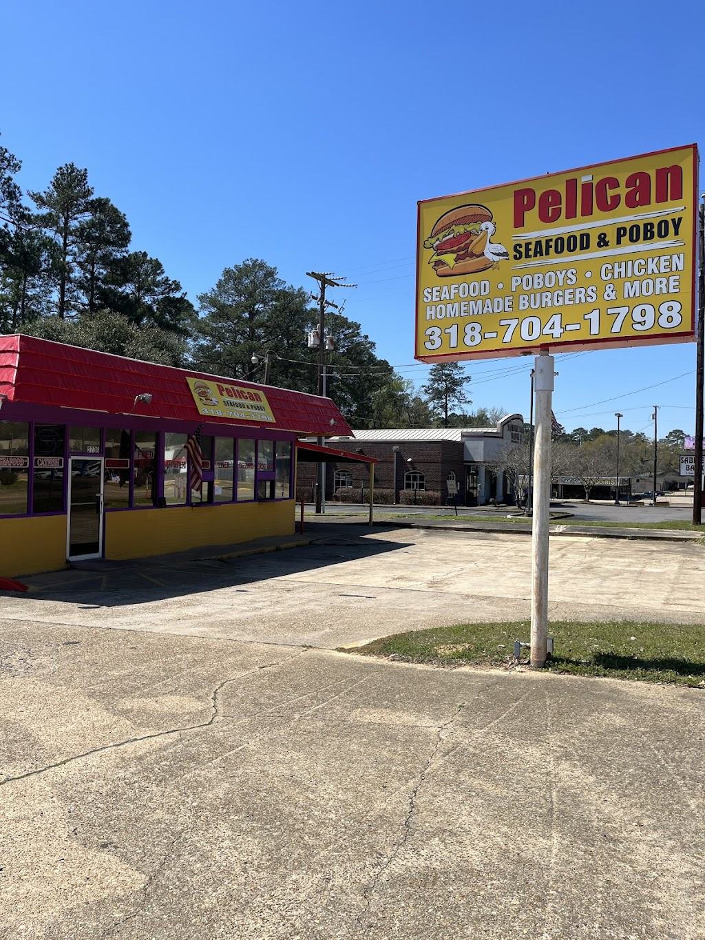 Pelican Seafood and Poboy | restaurant | 2708 LA-28, Pineville, LA 71360, USA | 3187041798 OR +1 318-704-1798