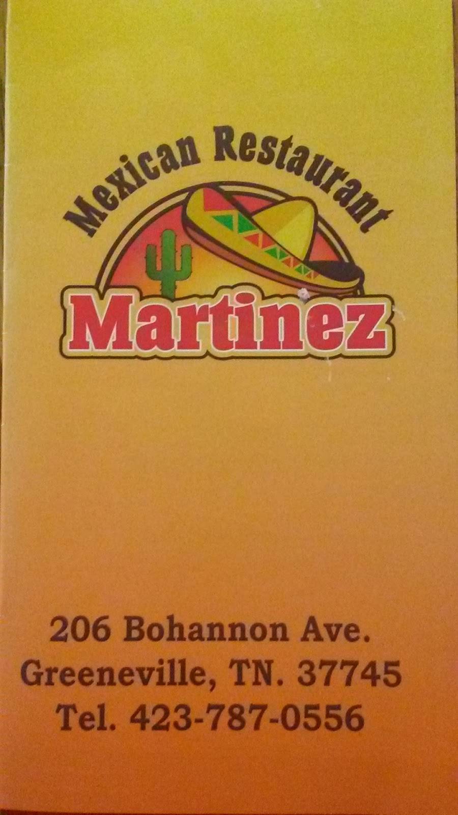 Martinez Mexican Restaurant | restaurant | 206 Bohannon Ave, Greeneville, TN 37745, USA | 4237870556 OR +1 423-787-0556