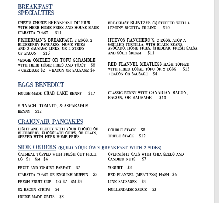 Craignair Inn and Restaurant | restaurant | 5 3rd St, Spruce Head, ME 04859, USA | 2075947644 OR +1 207-594-7644