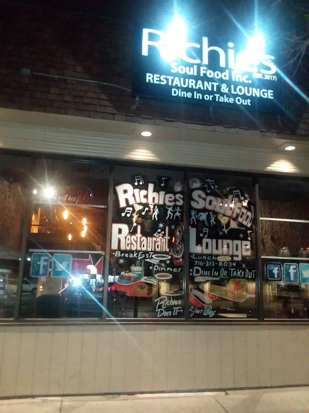 Richies Soul Food Restaurant & Lounge | restaurant | 3199 Main St, Buffalo, NY 14214, USA | 7169315596 OR +1 716-931-5596