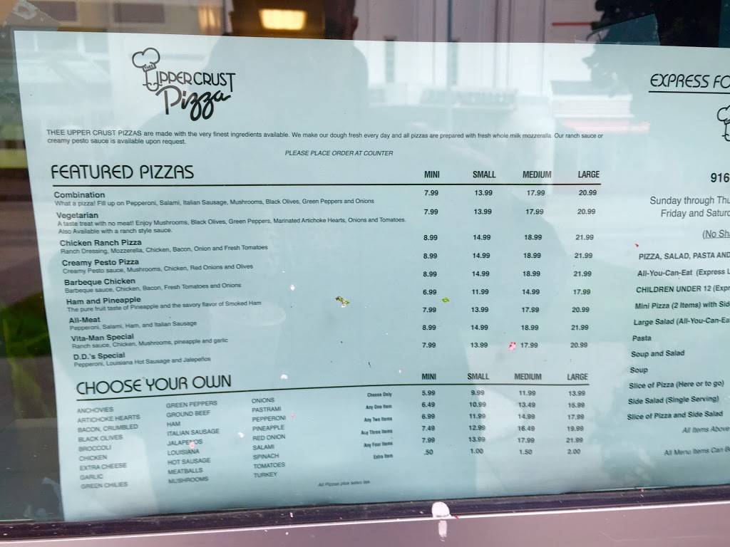 Thee Upper Crust Pizza | meal delivery | 1200 K St #10, Sacramento, CA 95814, USA | 9164440844 OR +1 916-444-0844