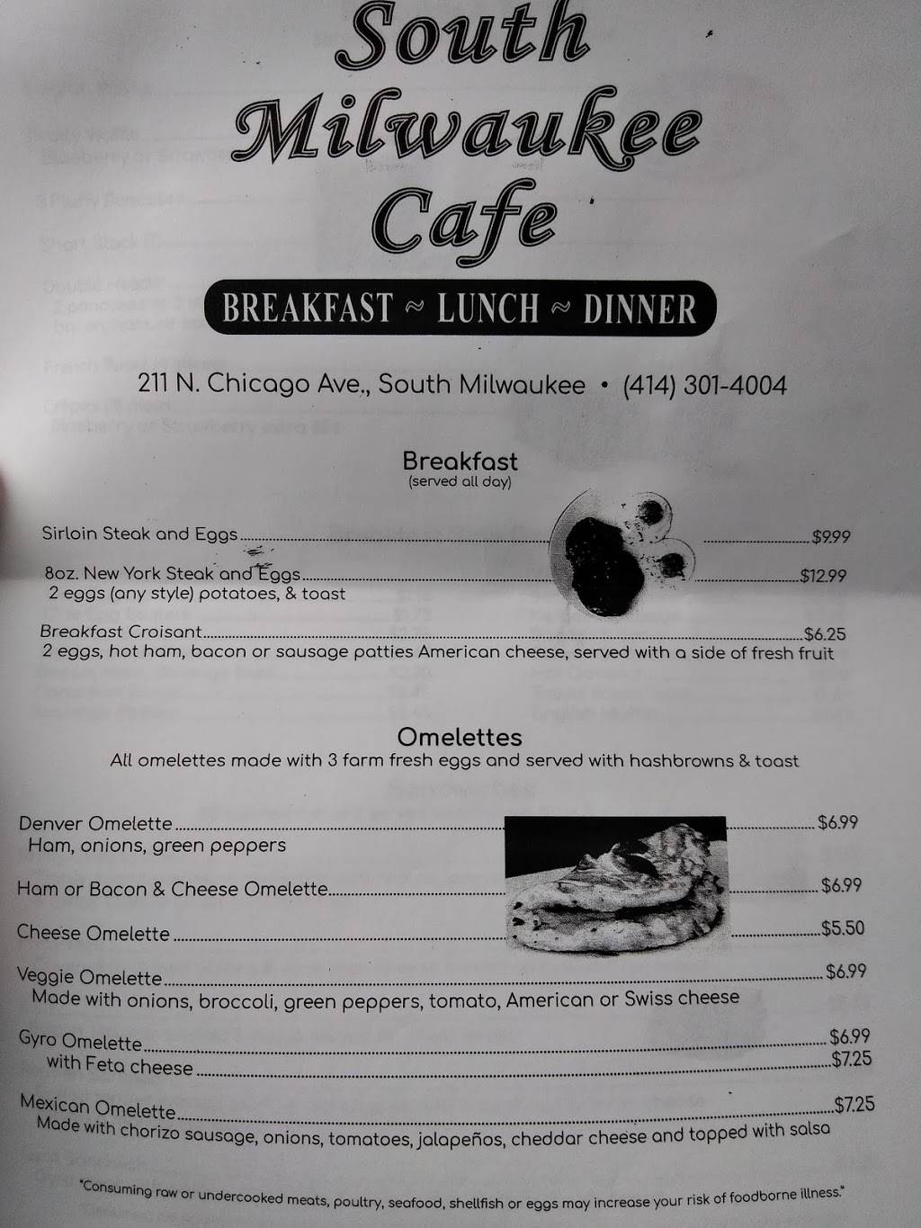 South Milwaukee Cafe | restaurant | 211 N Chicago Ave, South Milwaukee, WI 53172, USA | 4143014004 OR +1 414-301-4004