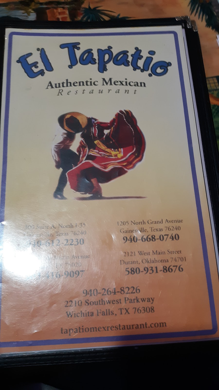 El Tapatío | restaurant | 2210 Southwest Pkwy, Wichita Falls, TX 76308, USA | 9402648226 OR +1 940-264-8226