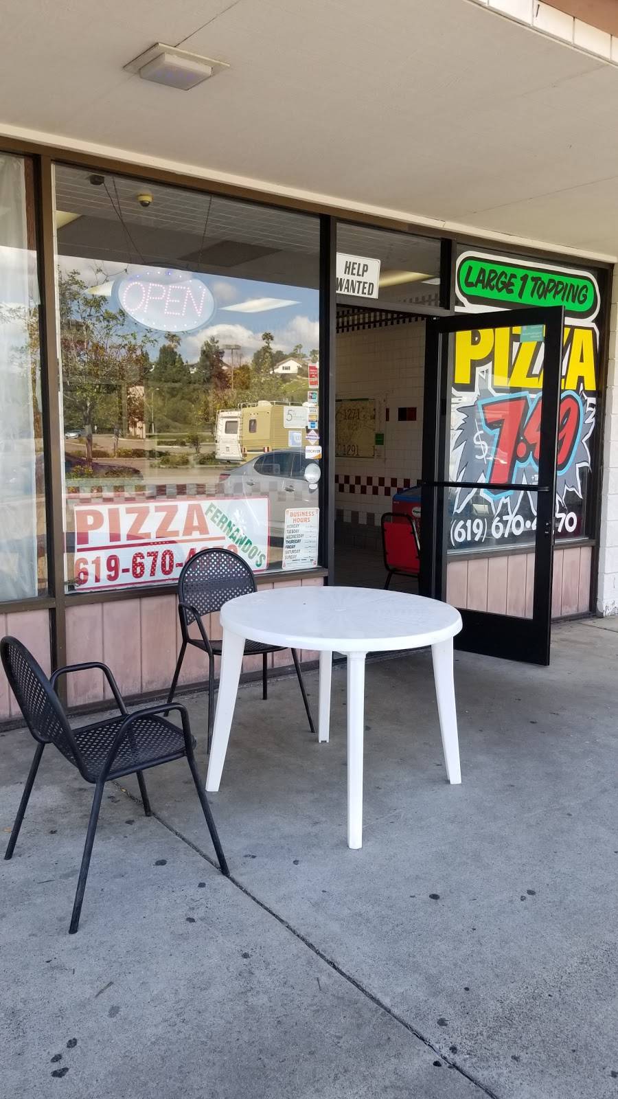 Fernandos Pizza | restaurant | 2778 Sweetwater Springs Blvd, Spring Valley, CA 91977, USA | 6196704070 OR +1 619-670-4070