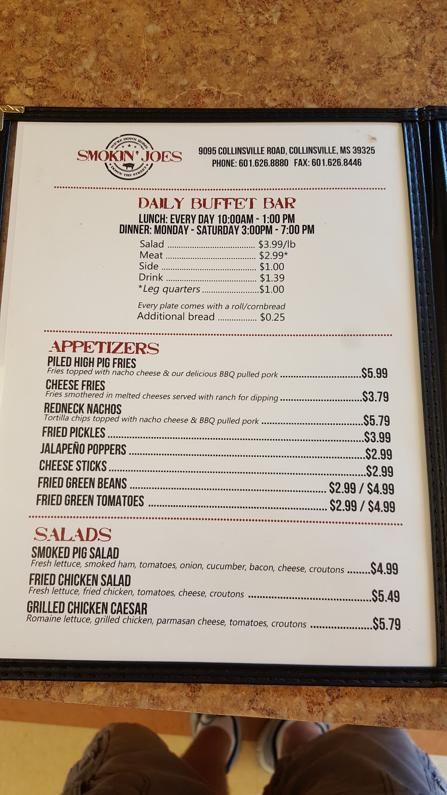 Smokin Joes | restaurant | 9095 Collinsville Rd, Collinsville, MS 39325, USA | 6016268880 OR +1 601-626-8880