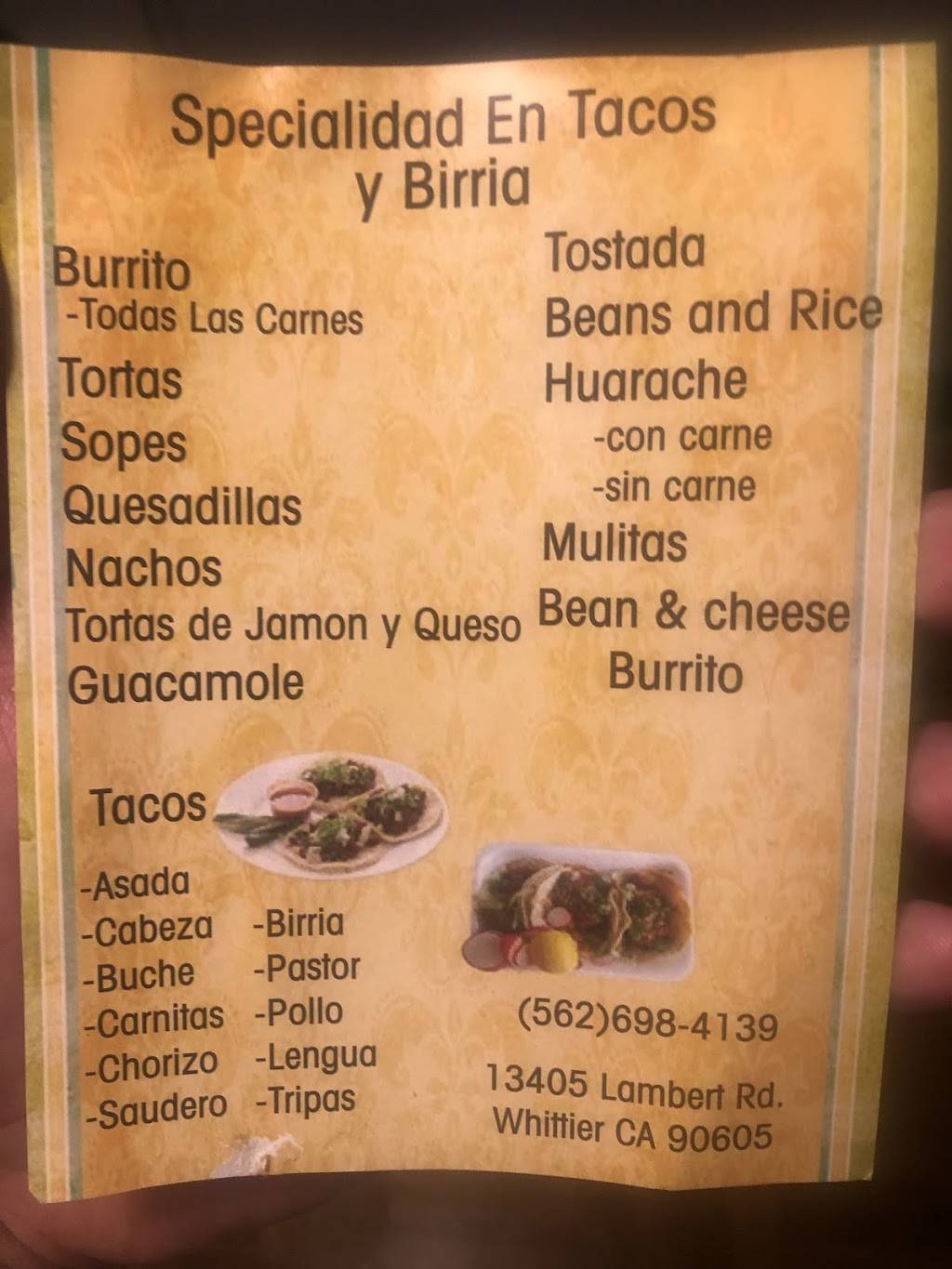 Cocina Cazares Tacos Y Birria | restaurant | Whittier, CA 90605, USA | 5626984139 OR +1 562-698-4139