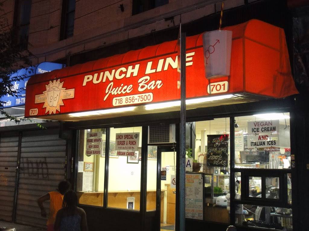 Punchline juice bar | restaurant | 701 Nostrand Ave, Brooklyn, NY 11225, USA | 7188567500 OR +1 718-856-7500