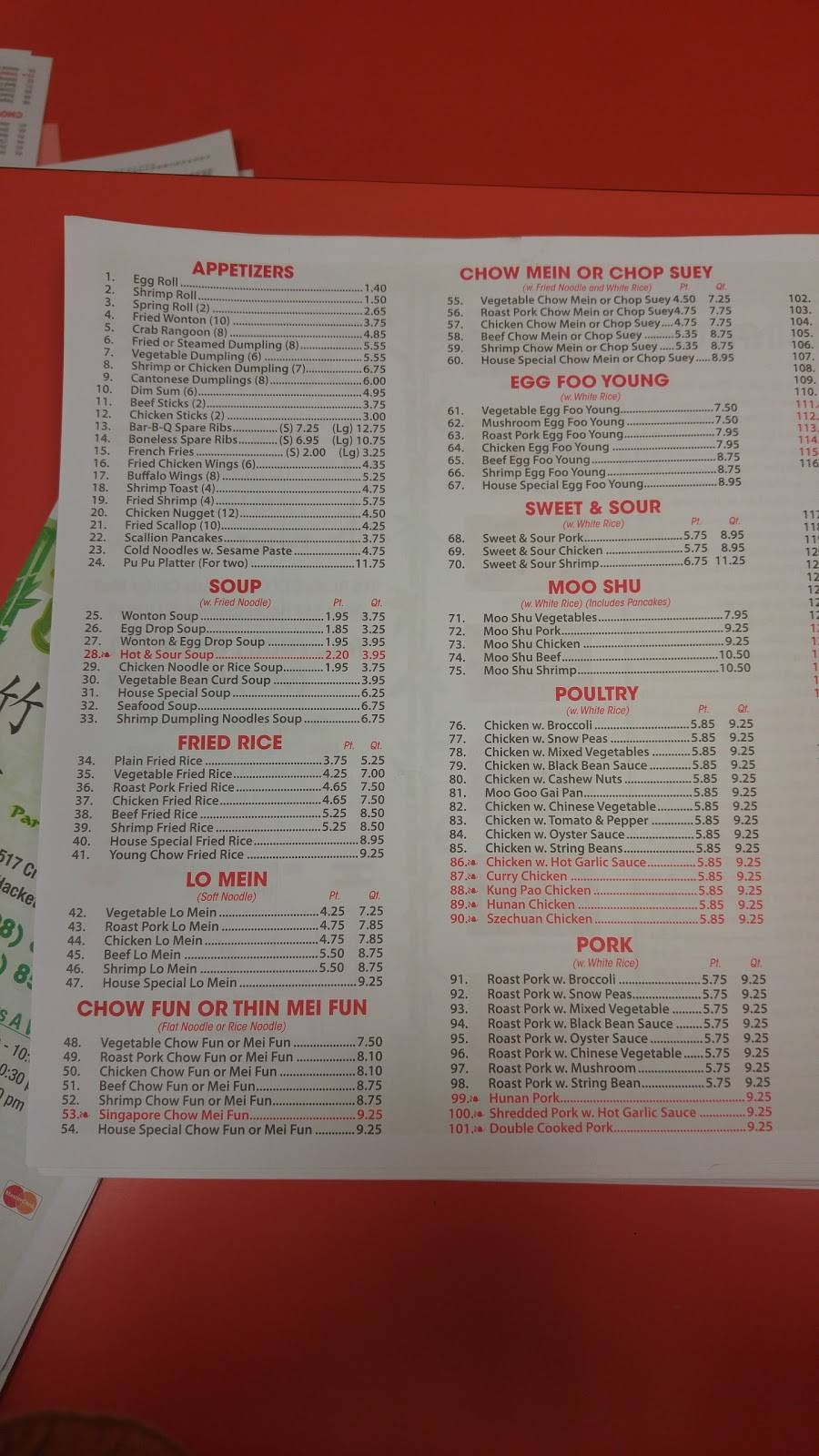 Bamboo Chinese Kitchen | restaurant | 915 County Rd 517, Hackettstown, NJ 07840, USA | 9088526121 OR +1 908-852-6121