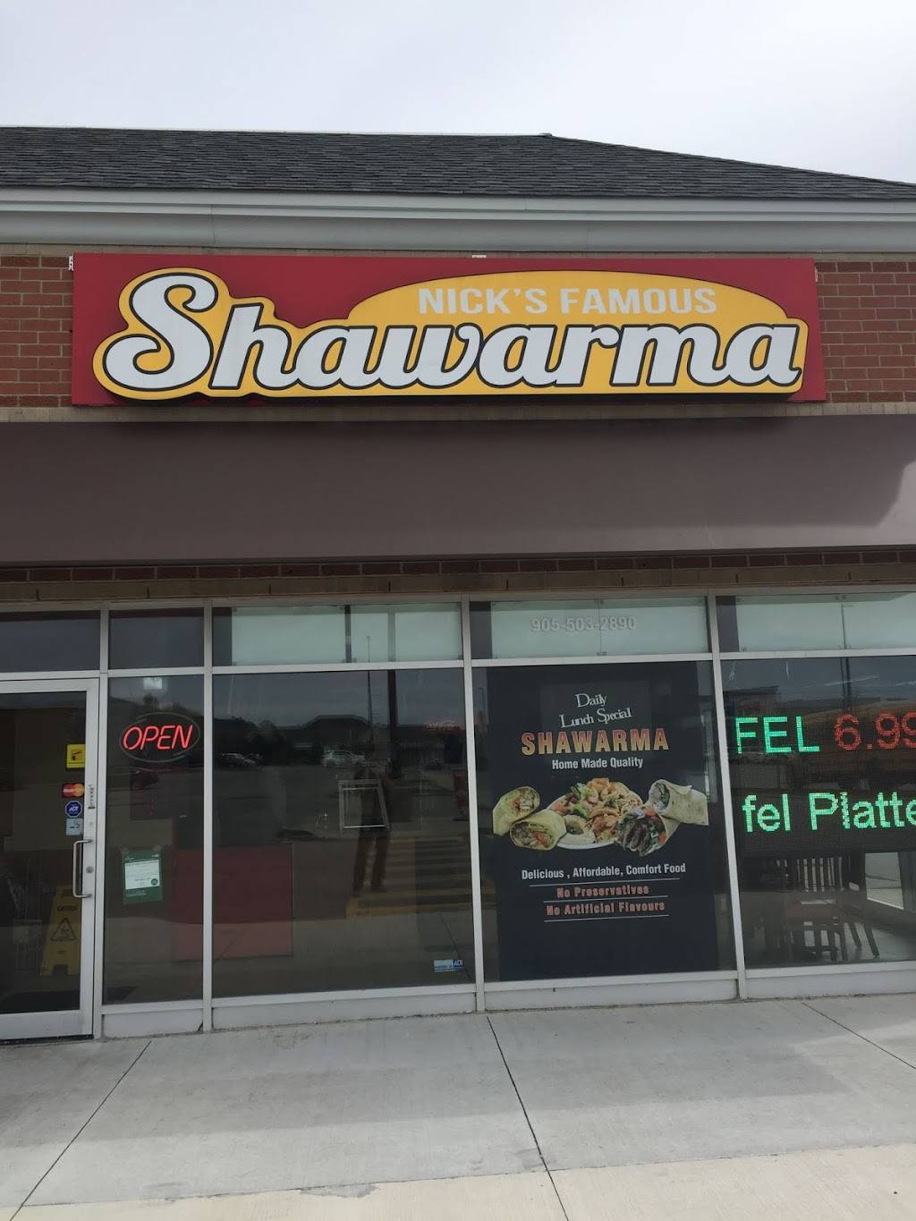 NICK FAMOUS SHAWARMAS | restaurant | 15440 Bayview Ave, Aurora, ON L4G 7J1, Canada | 9055032890 OR +1 905-503-2890