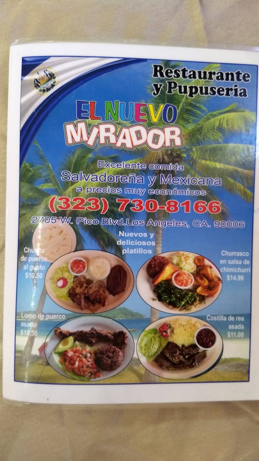 El Nuevo Mirador Restaurant | restaurant | 2705 W Pico Blvd, Los Angeles, CA 90006, USA | 3237308166 OR +1 323-730-8166
