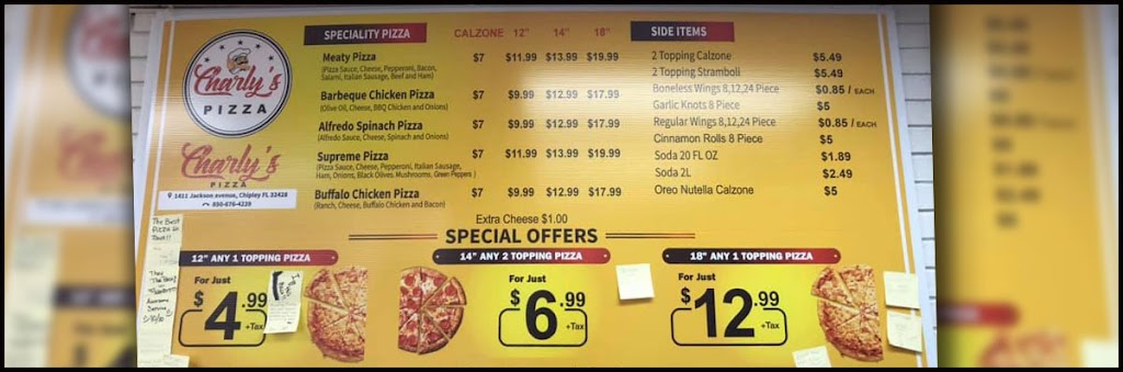 Charlys Pizza | meal delivery | 1411 Jackson Ave, Chipley, FL 32428, USA | 8506764239 OR +1 850-676-4239