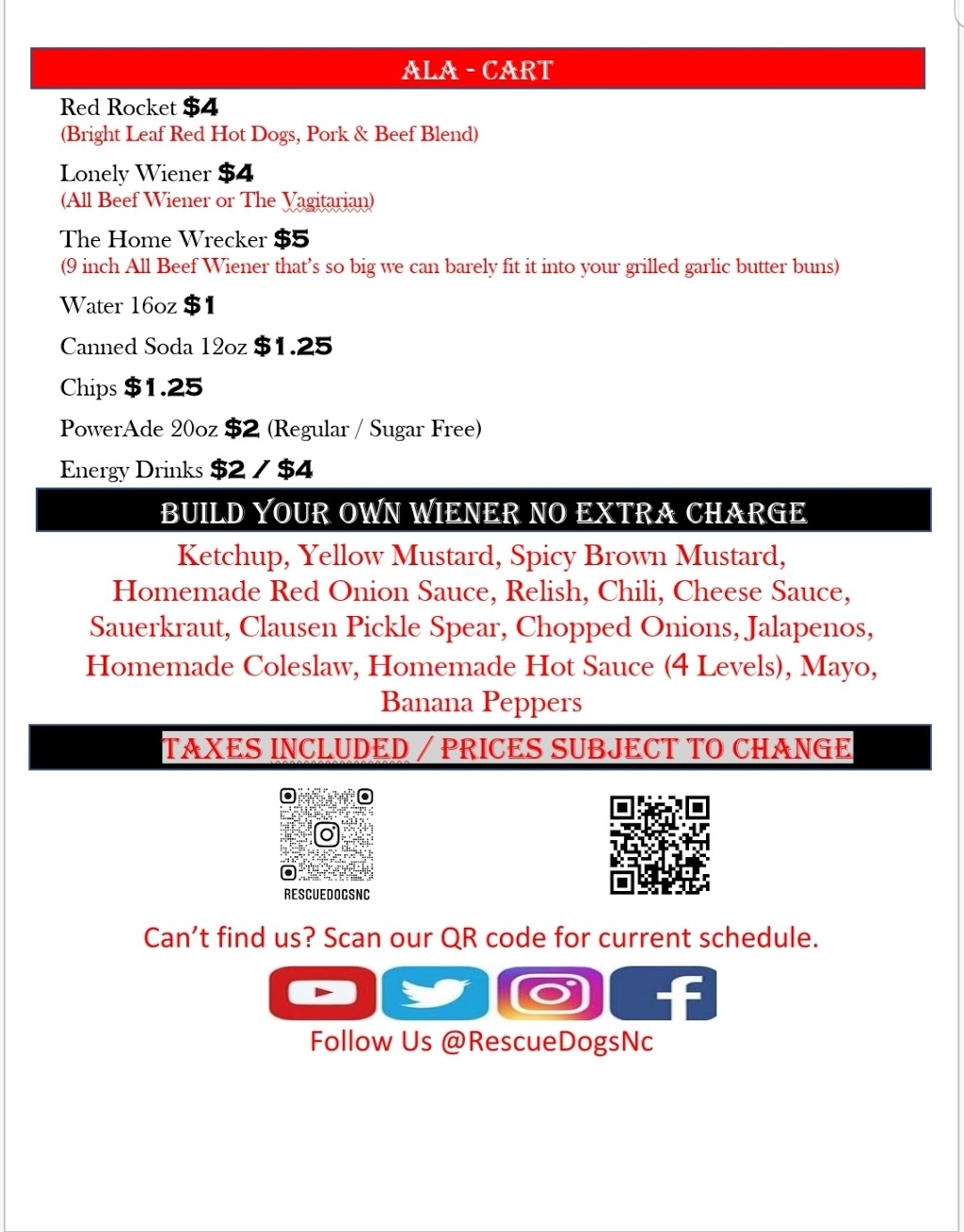 Rescue Dogs & Catering | meal takeaway | Wake / Franklin Counties Wake, Rolesville, NC 27587, USA | 8432549955 OR +1 843-254-9955